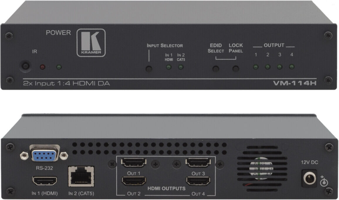 Kramer VM-114H 2x1:4 HDMI/Twisted Pair Switcher & HDMI Verteilverstärker