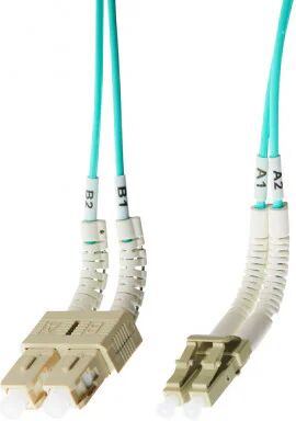 Unbranded Lc-Sc Flexi Boot Om4 Multimode Fibre Optic Duplex Patch Leads