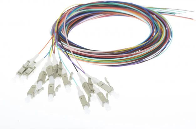 Unbranded Fibre Pigtail Lc Om4 Multimode 2m - 12 Pack Rainbow