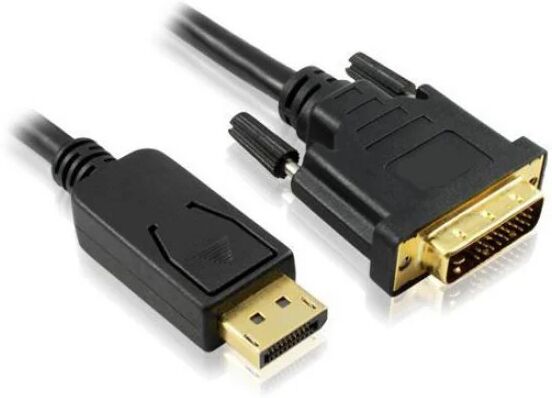 Unbranded Displayport Male To Dvi-D Male Cable Black