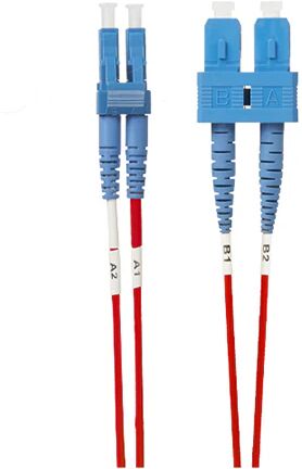 Unbranded 5M Lc To Sc Os1 Os2 Singlemode Fibre Optic Cable Red