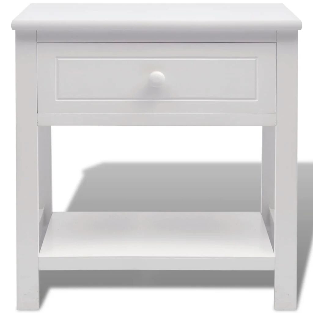 Unbranded Bedside Cabinet Wood - White