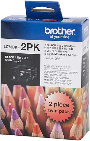 Brother Lc73 Black Twin Pack