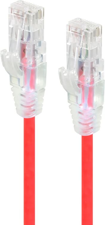 Alogic 1M Red Ultra Slim Cat6 Network Cable Utp 28Awg Series Alpha