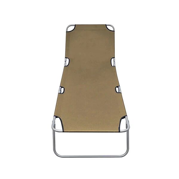 Unbranded Foldable Sunlounger With Adjustable Backrest Grey
