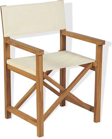 Unbranded Folding Directors Chair Solid Teak Wood