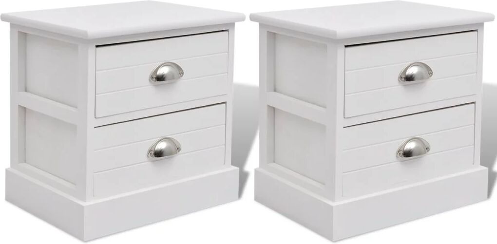 Unbranded French Bedside Cabinets (2 Pcs) - White