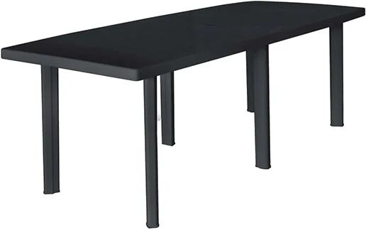 Unbranded Garden Table Anthracite 210 X 96 X 72 Cm Plastic