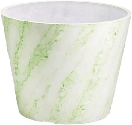 Unbranded Green And White Marble Pot 25Cm