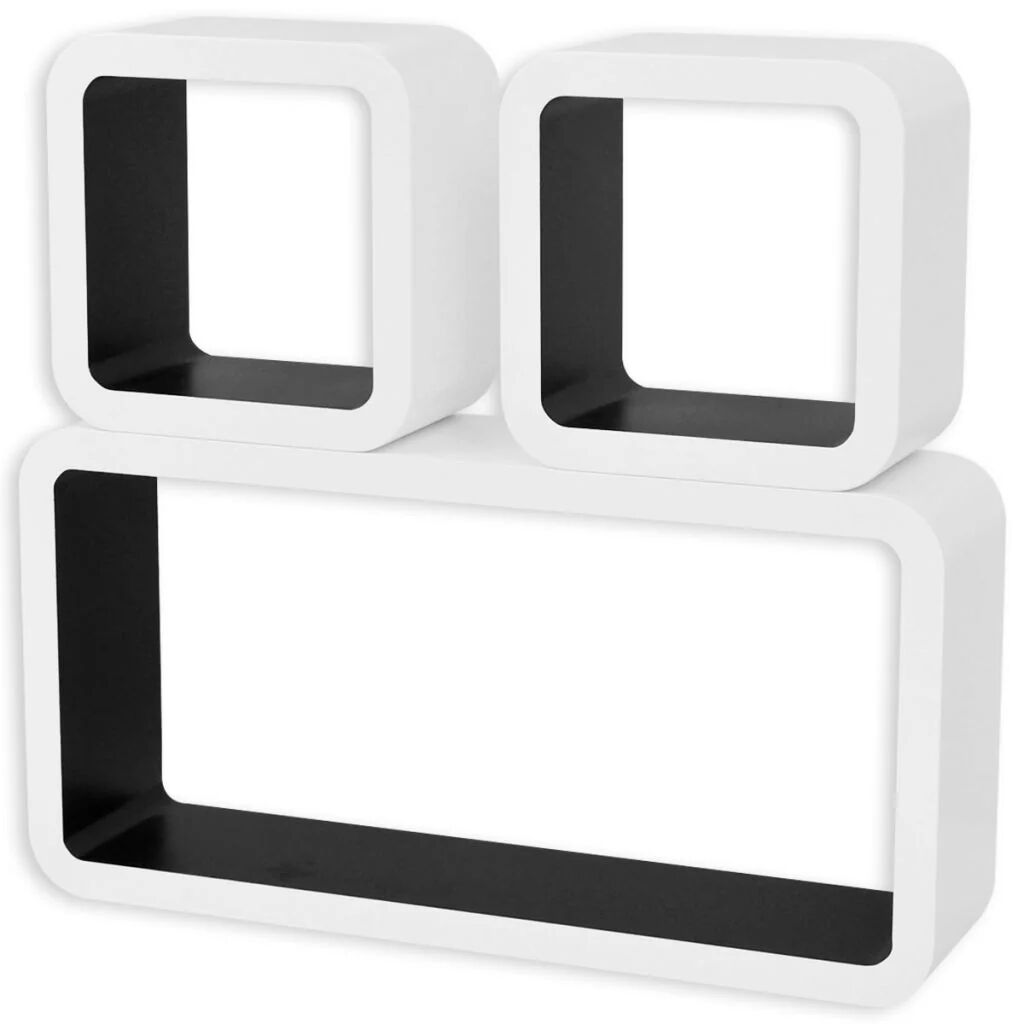 Unbranded MDF Floating Wall Shelf Cubes Display Storage (3 Pcs)