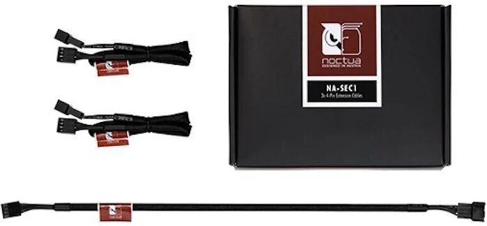 Noctua Black 30cm 4Pin Pwm Power Extension Cables 3 Pack