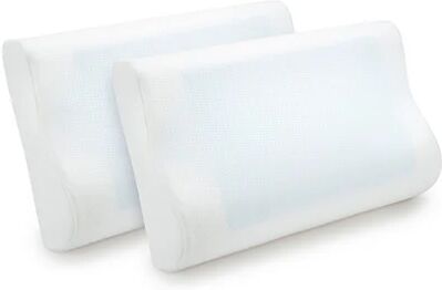 Royal Comfort Cooling Gel Contour High Density Memory Pillow Twin Pack