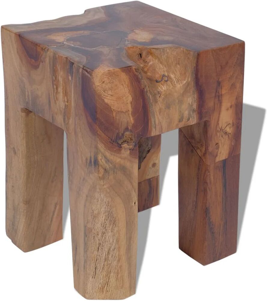 Unbranded Stool Solid Teak 30 x 30 x 40 Cm