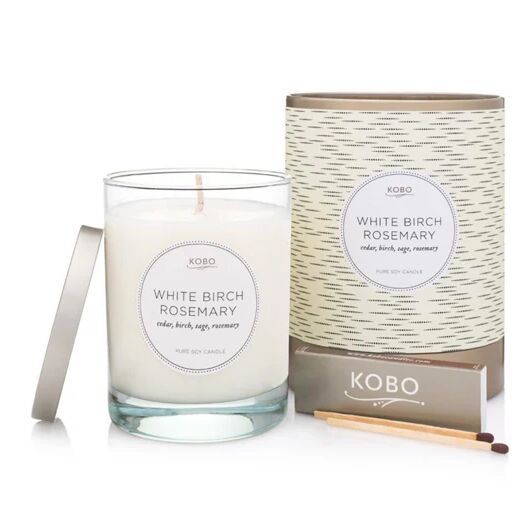 Kobo White Birch Rosemary By Kobo Pure Soy Candle 312G