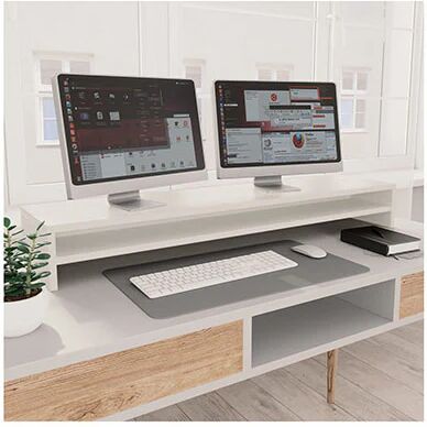 Unbranded White Chipboard Monitor Stand