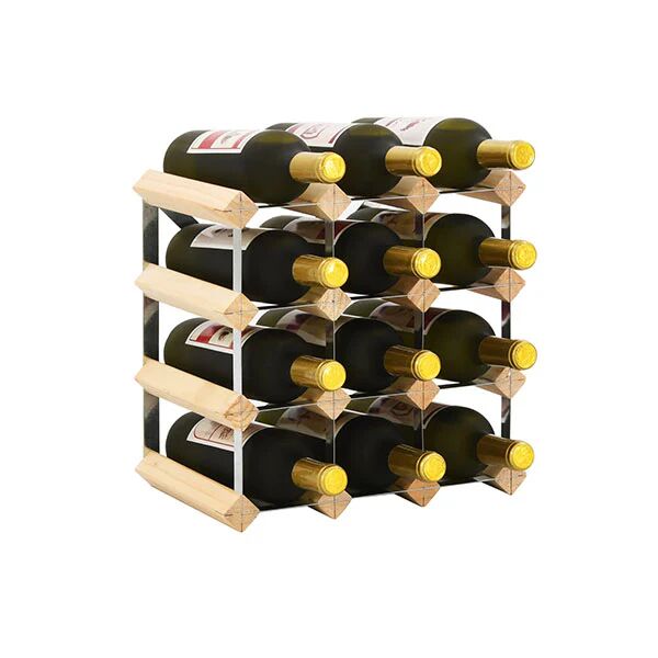 Unbranded Wine Rack For 12 Bottles Solid Pinewood