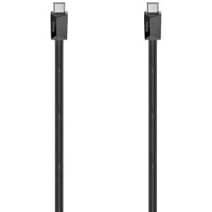 Hama USB C Kabel 1,50 m (Ladekabel USB C auf USB C, USB Typ C Kabel Datenübertragung 480 Mbit/s, Datenkabel für PC, Laptop, Tablet, Handy, Game Controller etc., schlankes Steckergehäuse) schwarz