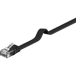 PremiumCord Flaches Netzwerkkabel, Ethernet, LAN & Patch Kabel Cat6, UTP, Schnell flexibel & Robust RJ45 Kabel 1Gbit/S, AWG30/7, Kupferkabel 100% Cu, Schwarz, 5m