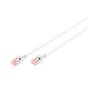 Digitus LAN Kabel Cat 6-10m Slim RJ45 Netzwerkkabel U/FTP Geschirmt Kompatibel zu Cat-6A Grau