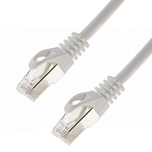 SeKi Netzwerkkabel S/FTP PIMF Cat. 7 3,0 Meter Weiss Patchkabel Gigabit Ethernet LAN DSL CAT7 Kabel