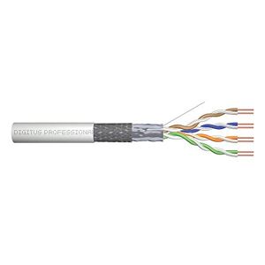 Digitus 100 m Cat 5e Netzwerkkabel SF-UTP Simplex BauPVO Eca PVC Mantel 100 MHz Kupfer AWG 24/1 PoE Kompatibel LAN Kabel Verlegekabel Ethernet Kabel Grau