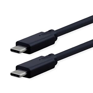 ROLINE USB3.2 Gen2x2 Kabel, C–C, ST/ST, 20Gbit/s, 240W, schwarz, 1 m