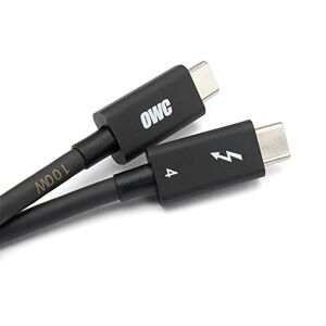 OWC 2,0m Thunderbolt 4 / USB-C Kabel Voll funktionsfähig für alle Thunderbolt 3 und 4, USB-C, und USB4 Geräte, bis zu 40 Gb/s, 100 Watt, 20V/5A, kompatibel für 8K Thunderbolt oder USB-C Display