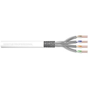 Digitus 305 m Cat 7 SoHo Netzwerkkabel S-FTP (PiMF) Simplex BauPVO Dca LSZH Halogenfrei 600 MHz Kupfer AWG 26/1 PoE Kompatibel LAN Kabel Verlegekabel Ethernet Kabel Weiß