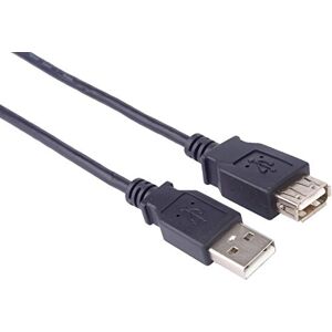 PremiumCord USB 2.0 Verlängerungskabel 3m, Datenkabel HighSpeed bis zu 480Mbit/s, Ladekabel, USB 2.0 Typ A Buchse auf Stecker, 2x geschirmt, Farbe schwarz, Länge 3m, kupaa3bk