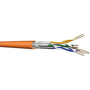 Draka Cat 7 Verlegekabel UC900 HS23 S/FTP PiMF, 50m Ring , geschirmtes Installationskabel, highquality Schirmung, Cat7 1000 MHz , AWG 23/1, Orange