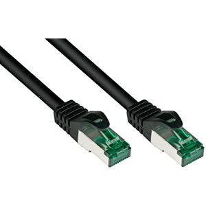 Good Connections ® PREMIUM Cat. 6A OUTDOOR Patchkabel 75 m IP66 mit Rastnasenschutz 10-GIGABIT, KUPFERLEITER / CU S/FTP, PiMF 500MHz für den Außenbereich, UV- und Wasser resistent SCHWARZ