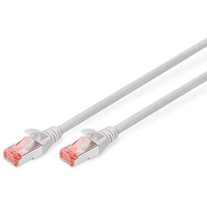 Digitus LAN Kabel Cat 6 5m RJ45 Netzwerkkabel S/FTP Geschirmt Kompatibel zu Cat 6A & Cat 7 Grau