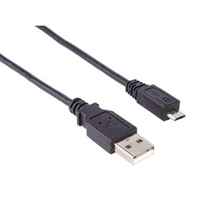 PremiumCord USB Micro USB Verbindungskabel 1m, USB A Stecker auf Micro B Stecker, USB 2.0 High Speed Datenkabel, 5Pins, 2x geschirmt, AWG28, Farbe Schwarz, Länge 1m