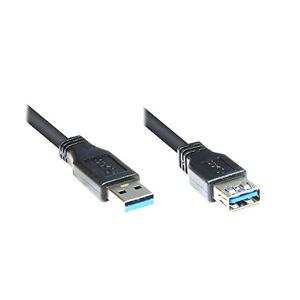 Good Connections Verlängerung USB 3.0 Stecker A an Buchse A, schwarz, 5m, ®