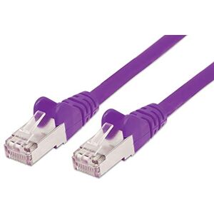 PremiumCord Netzwerkkabel, Ethernet, LAN & Patch Kabel CAT6a, 10Gbit/s, S/FTP PIMF Schirmung, AWG 26/7, 100 Prozent Cu, schnell flexibel und robust RJ45 kabel, violett, 1m