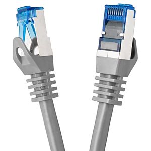 BIGtec 2m CAT.7 Patchkabel Netzwerkkabel Gigabit Patch DSL LAN Ethernet Kabel grau Kupferkabel doppelt geschirmt (RJ45 Stecker Cat-7 S/FTP PIMF)