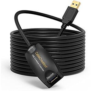 CableCreation Aktiv USB 3.0 Verlängerungskabel, 5m USB Stecker auf Buchse Kabel mit Signalverstärkung Kompatibel mit Oculus Rift/Quest/Quest 2 VR/Link, Valve Index VR, Xbox one, Drucker usw. Schwarz