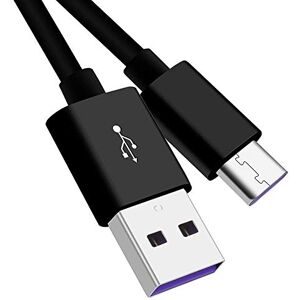 PremiumCord Schnellladekabel USB-C 1m, Superschnellladung 5A, USB 3.1 Typ C Stecker auf USB 2.0 Stecker, Schnelllade- und Datenkabel passend für Typ C Geräte, schwarz, 1m