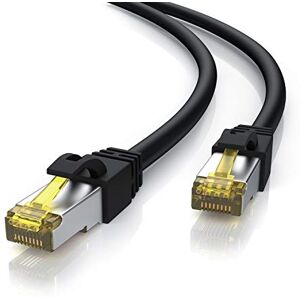 CSL-Computer CSL 15m Cat 7 Outdoor Netzwerkkabel Gigabit Ethernet LAN Kabel 10000 Mbit S Patchkabel Cat.7 Rohkabel S FTP Pimf Schirmung mit RJ 45 Stecker Abriebfest – ölbeständig – wasserfest – IP66