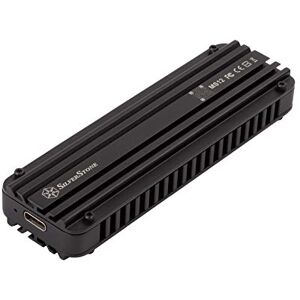 Silverstone SST-MS12-20Gbps SuperSpeed + USB 3.2 Typ C zu NVMe M.2 SSD Gehäuse, schwarz