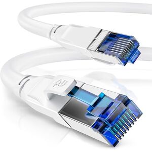 CSL-Computer CSL 3m CAT 8.1 Netzwerkkabel 40 Gbits LAN Kabel Patchkabel Datenkabel CAT 8 High Speed Gigabit Ethernet Cable 40000 Mbits Glasfaser Geschwindigkeit S/FTP PIMF Schirmung RJ45 Stecker