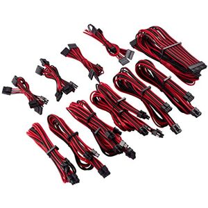 Corsair Premium Sleeved Netzteil Pro-Kabel-Set Typ4 (Generation 4-Serie) Rot/Schwarz