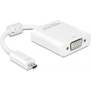 DeLock 65557 - Adapter HDMI Micro-D Stecker > VGA Buchse mit Audio - Weiss