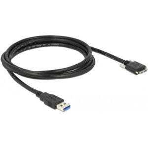 DeLock 83598 - Kabel USB 3.0 Typ A Stecker > USB 3.0 Typ Micro-B Stecker mit Schrauben 2 m