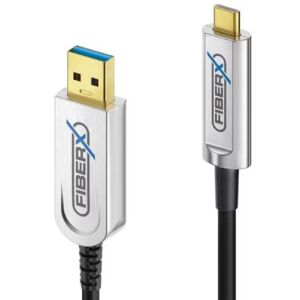 Divers FiberX USB 3.1-Kabel AOC USB A - USB C 30m