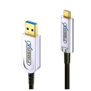 Divers FiberX USB 3.1-Kabel AOC USB A - USB C 25m