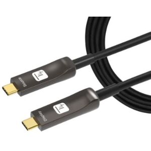 Techly ICOC-U3C-HY-015 - Active USB-C M/M AOC Fiber Optic Cable 4K 15m