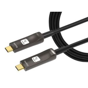 Techly ICOC-U3C-HY-030 - Active USB-C M/M AOC Fiber Optic Cable 4K 30m