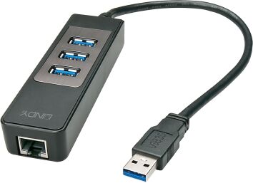 Lindy 43176 USB 3.0 Hub / Ethernet Konverter