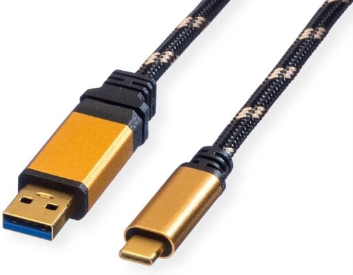 Roline Gold USB Kabel,  1m, USB C 3.2 / USB A 3.2